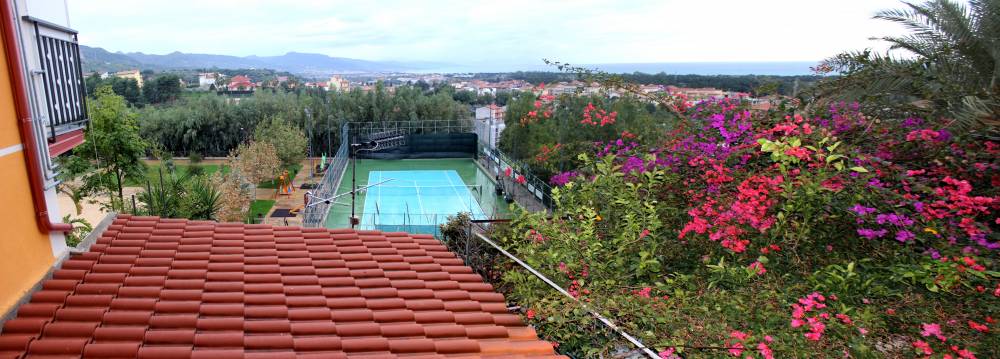 Veduta panoramica dal balcone di casa